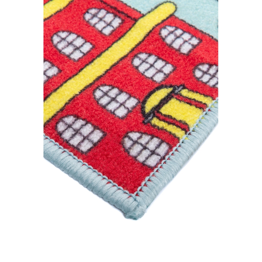 Детски килим STELLA STREETS 120x170 см тюркоаз/град