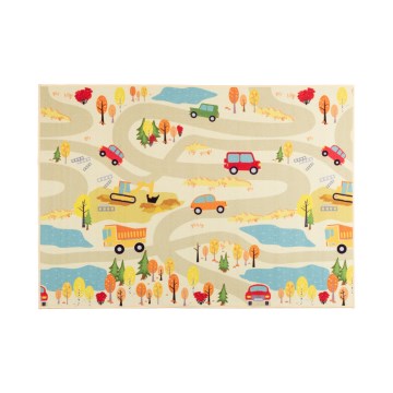 Детски килим STELLA STREETS 80x100 см бежов/град