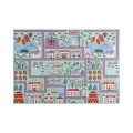 Детски килим STELLA STREETS 80x100 см тюркоаз/град
