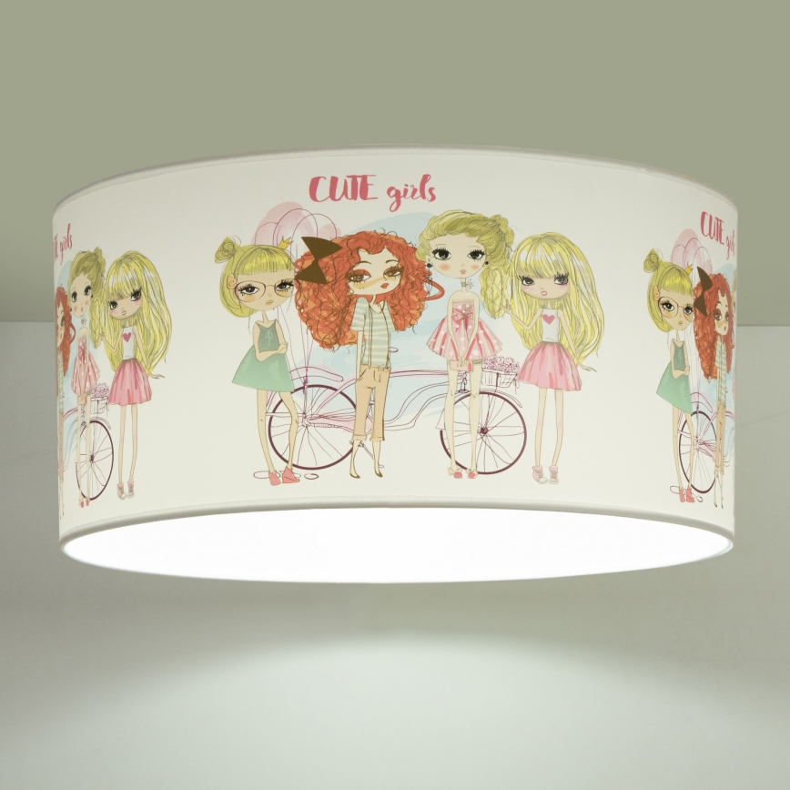 Детско таванно осветително тяло GIRLS VIBES 1xE27/60W/230V диаметър 40 см за момичета