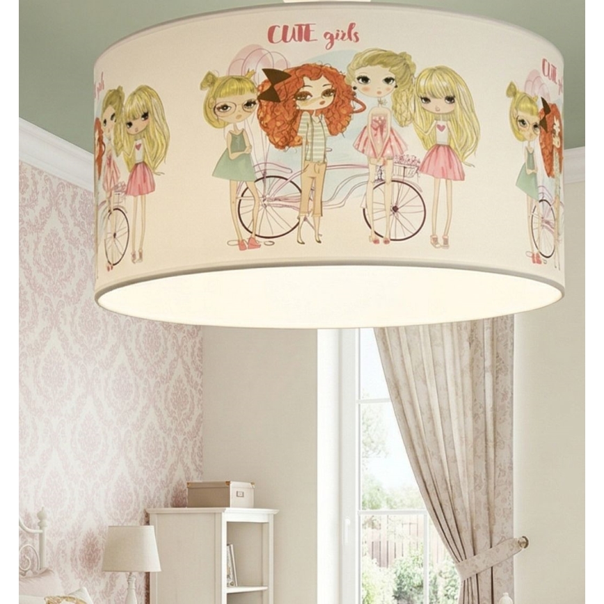 Детско таванно осветително тяло GIRLS VIBES 1xE27/60W/230V диаметър 40 см за момичета