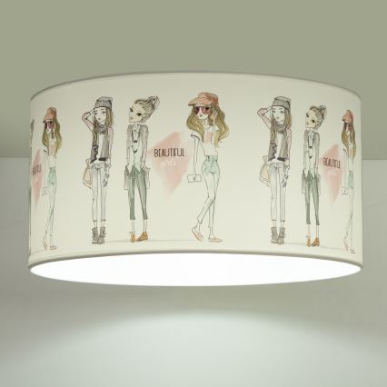 Детско таванно осветително тяло GIRLS VIBES 1xE27/60W/230V, Ø 40 см — за момичета