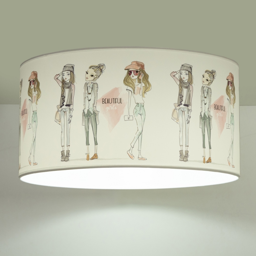 Детско таванно осветително тяло GIRLS VIBES 1xE27/60W/230V, Ø 40 см — за момичета
