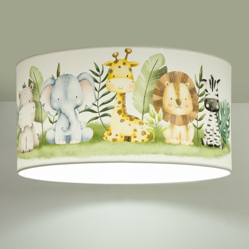 Детско таванно осветително тяло KIDS ROOM 1xE27/60W/230V, диаметър 40 см — джунгла