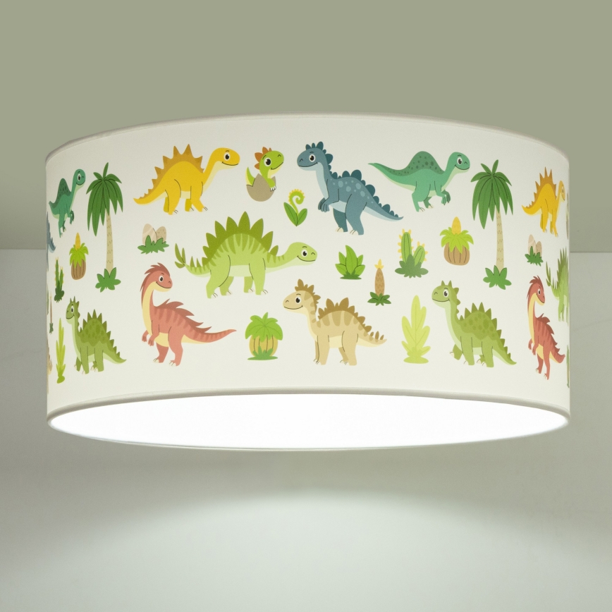 Детско таванно осветително тяло KIDS ROOM 1xE27/60W/230V Ø 40 см с мотив динозавър