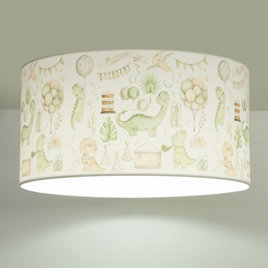 Детско таванно осветително тяло KIDS ROOM 1xE27/60W/230V Ø 40 см, с мотив динозавър