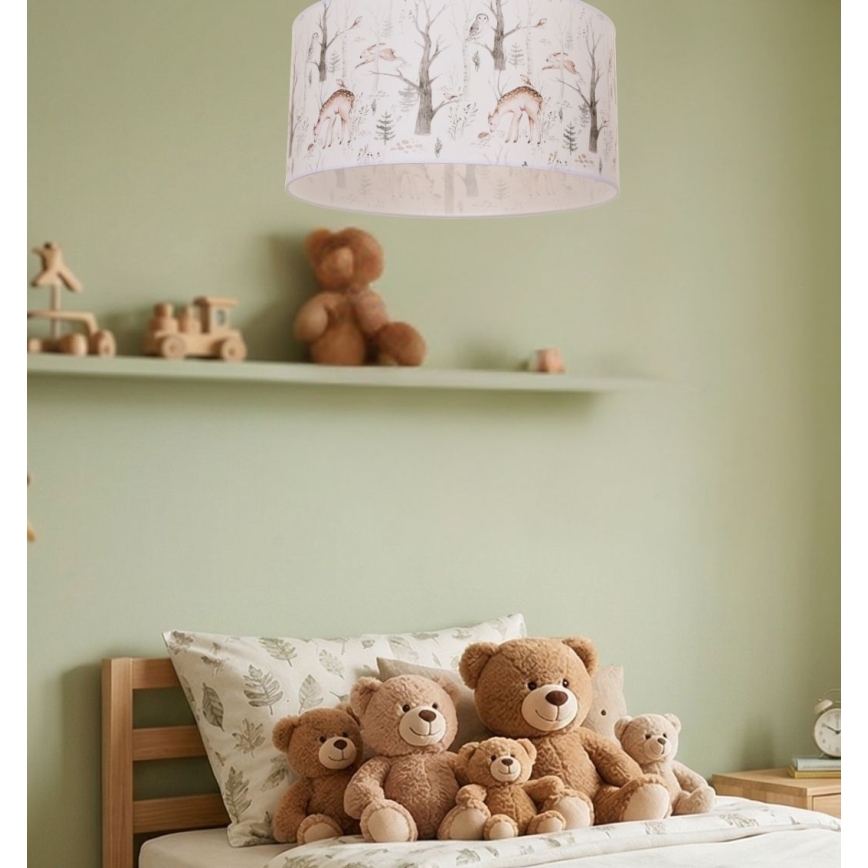 Детско таванно осветително тяло KIDS ROOM 1xE27/60W/230V Ø 40 см с животински мотиви