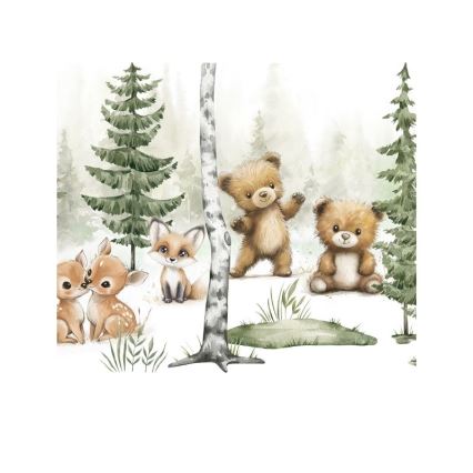Детско таванно осветително тяло KIDS ROOM 1xE27/60W/230V Ø 40 см с животински мотиви