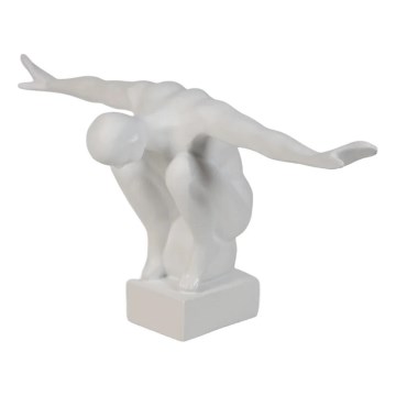 Декорация за маса 19,5x16x38,5 см смола/bяла