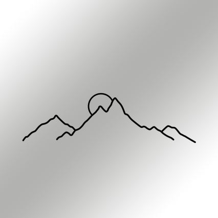 Декорация за стена 100x29 см планини метал