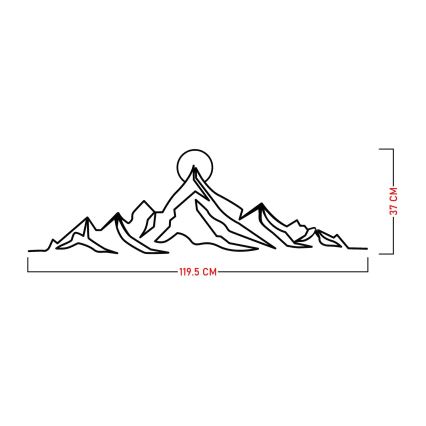 Декорация за стена 119,5x37 см планини метал