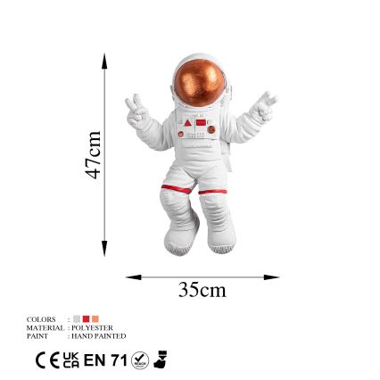 Декорация за стена 47x35 см астронавт меден