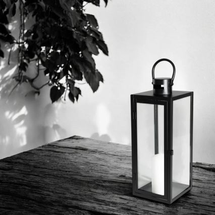 Декоративен фенер 49 см черен