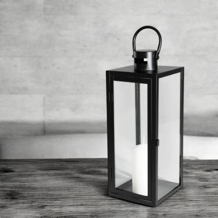 Декоративен фенер 63 см, черен