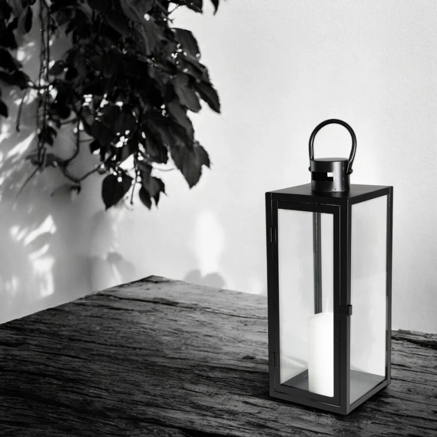 Декоративен фенер 63 см, черен