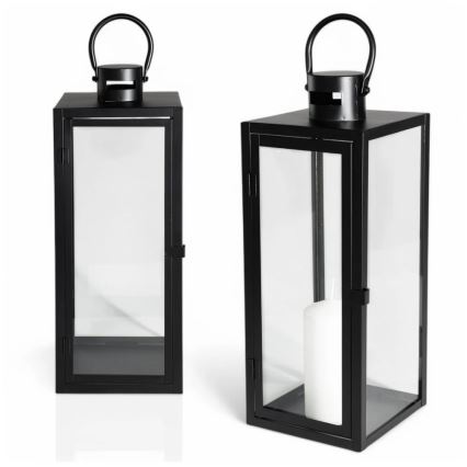 Декоративен фенер 63 см, черен