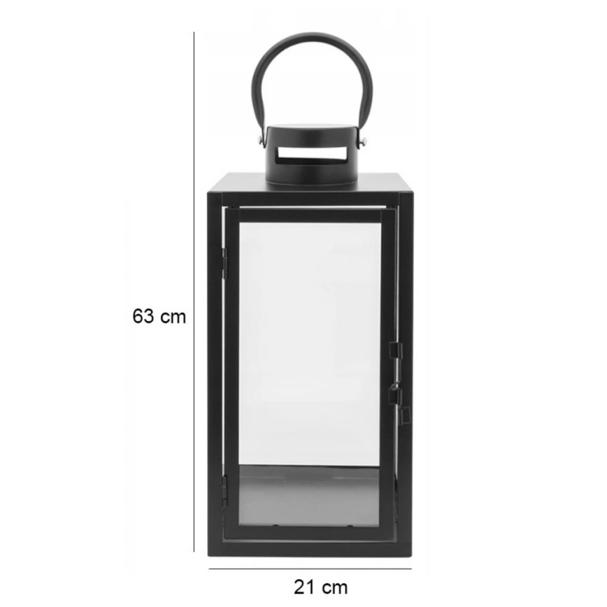 Декоративен фенер 63 см, черен