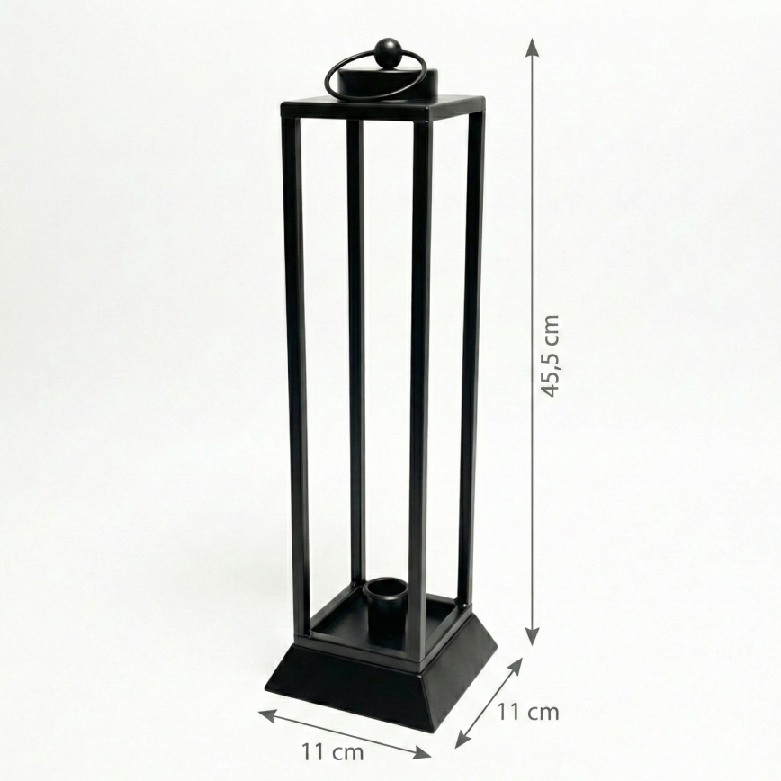 Декоративен фенер HALL 45,5 cm черен