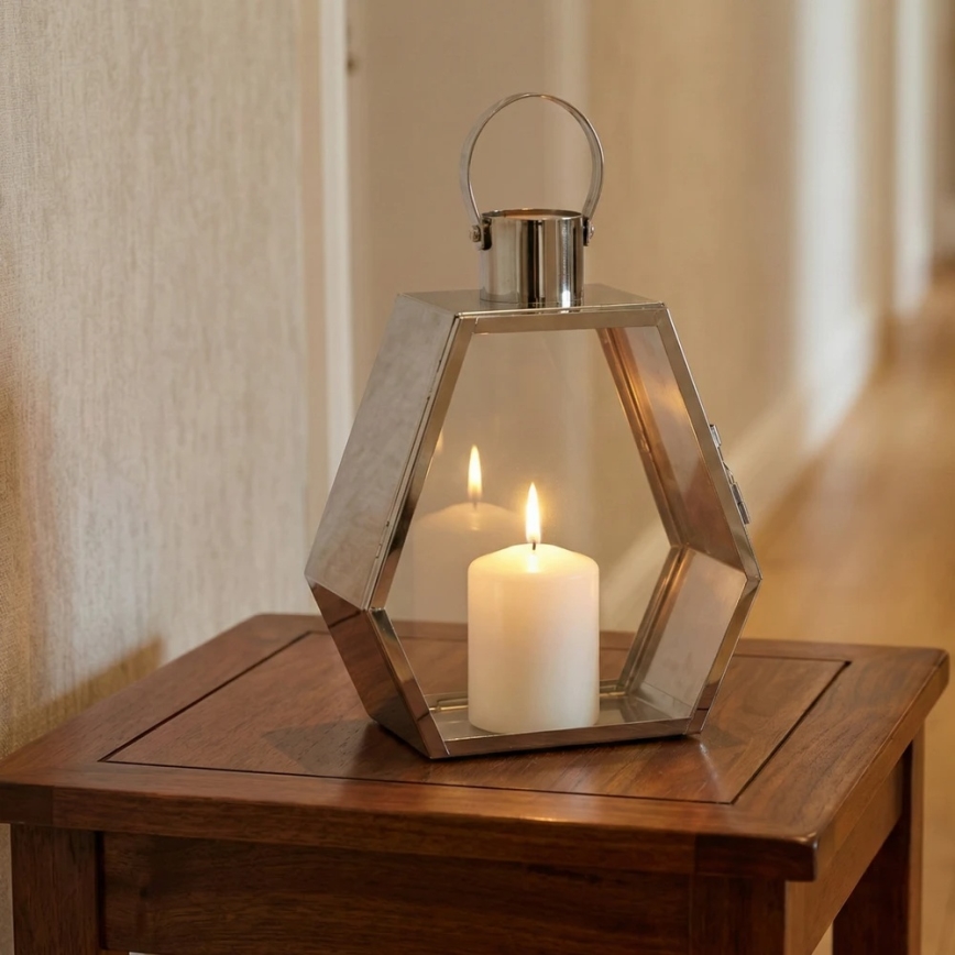 Декоративен фенер PALACE 43 см лъскав хром