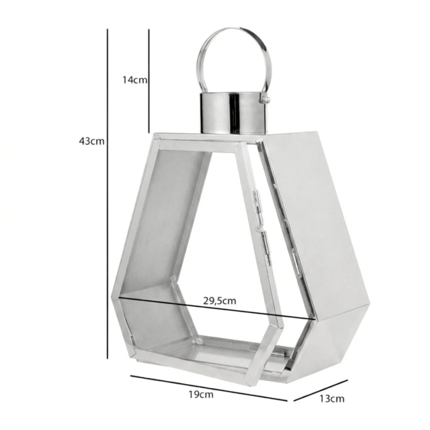 Декоративен фенер PALACE 43 см лъскав хром