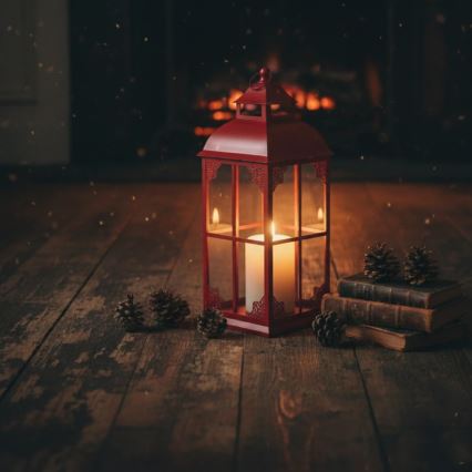 Декоративен фенер REDY 56 см, червен