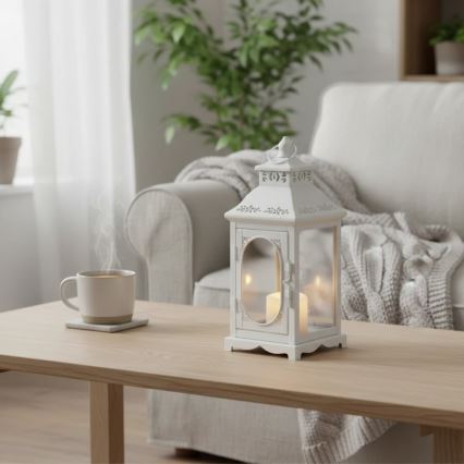 Декоративен фенер ROSEHILL 27,5 см, бял