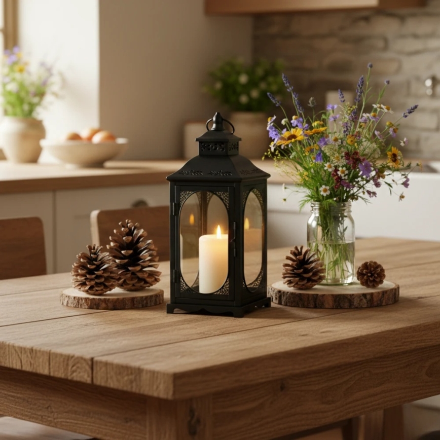 Декоративен фенер ROSEHILL 27,5 см черен