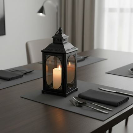 Декоративен фенер ROSEHILL 40 см, черен