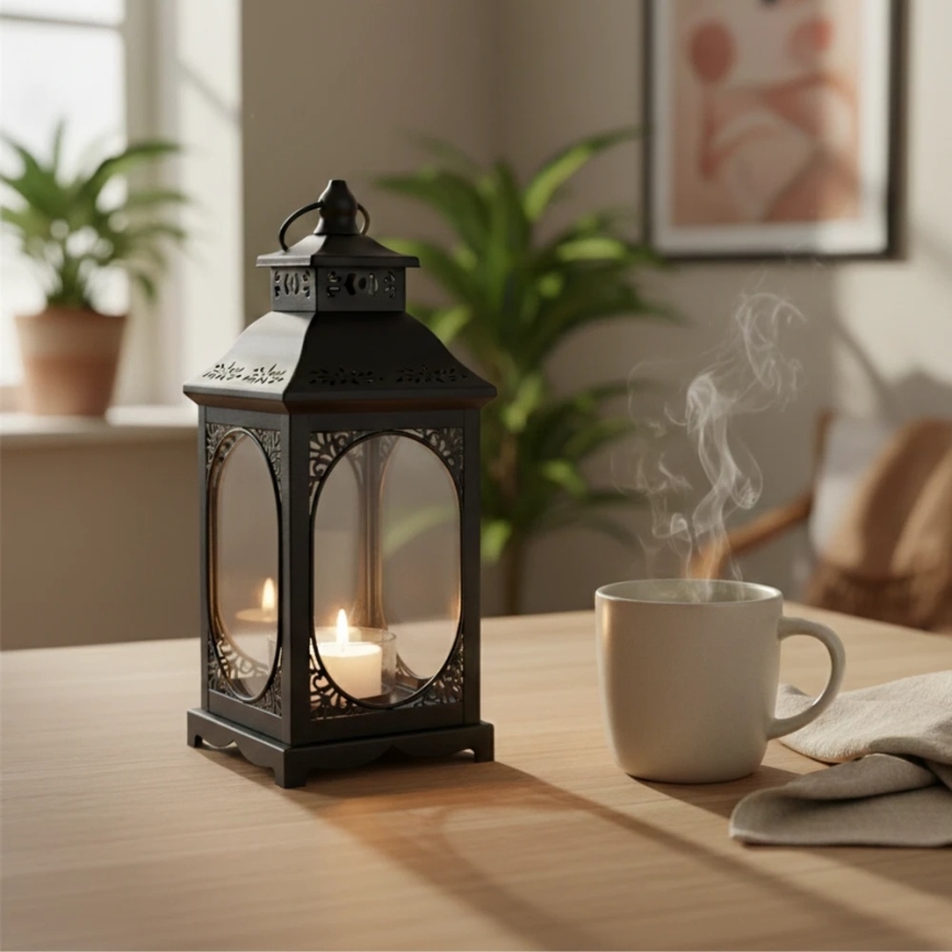 Декоративен фенер ROSEHILL 40 см, черен