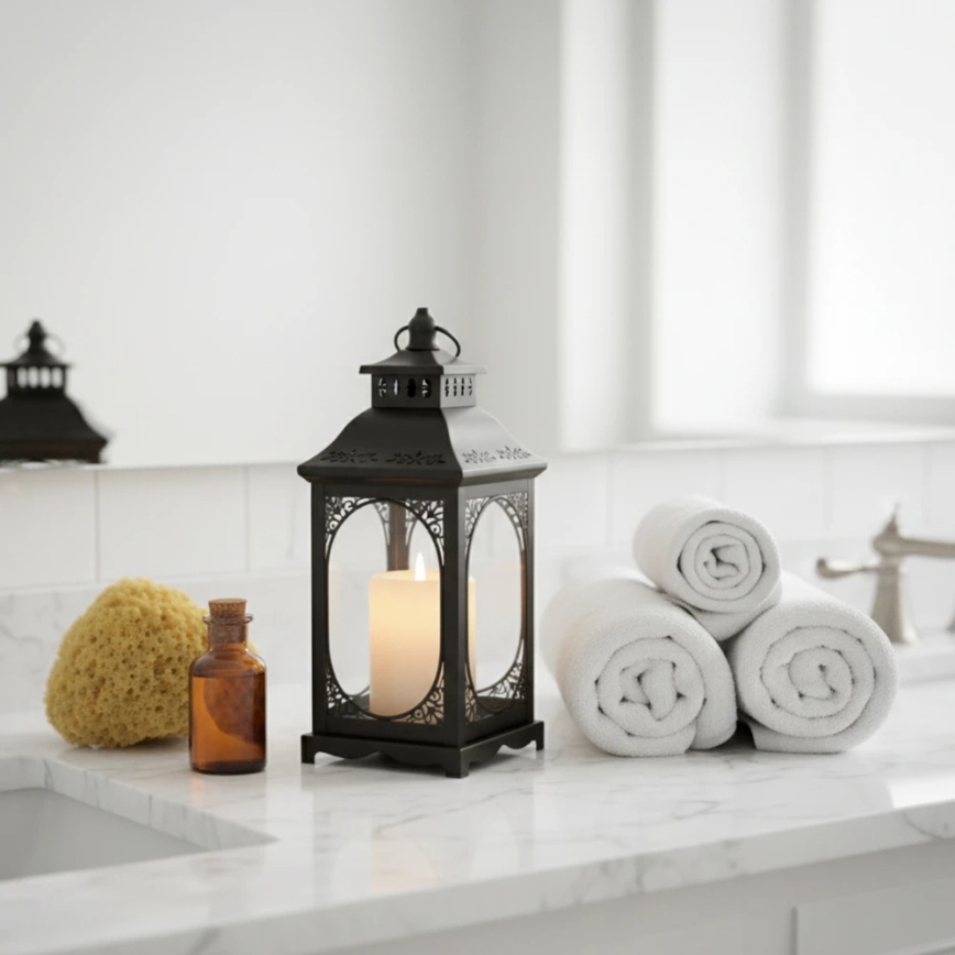 Декоративен фенер ROSEHILL 40 см, черен