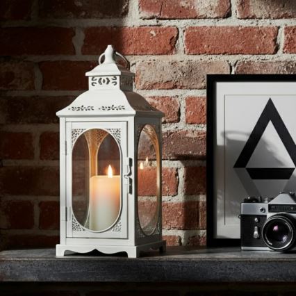 Декоративен фенер ROSEHILL 54,5 см бял