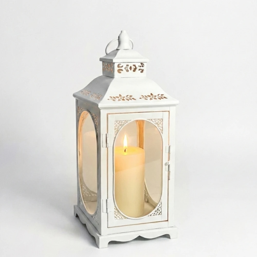 Декоративен фенер ROSEHILL 54,5 см бял