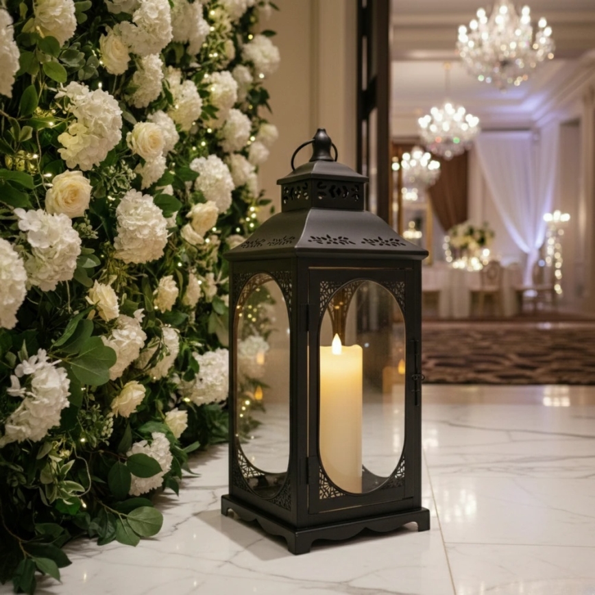 Декоративен фенер ROSEHILL 54,5 см черен