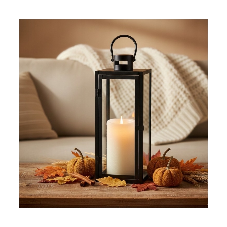 Декоративен фенер TOWER 29 см черен