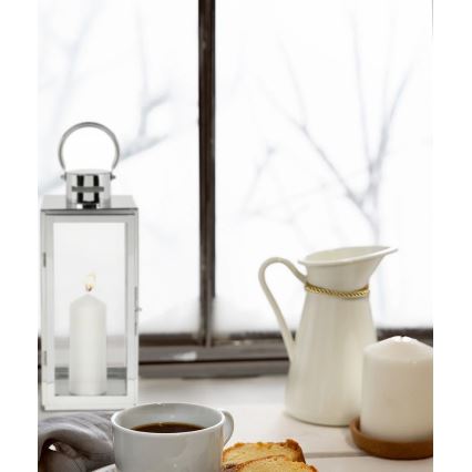 Декоративен фенер TOWER 29 см лъскав хром