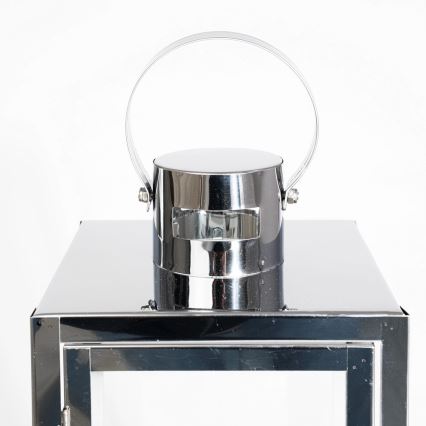 Декоративен фенер TOWER 29 см лъскав хром