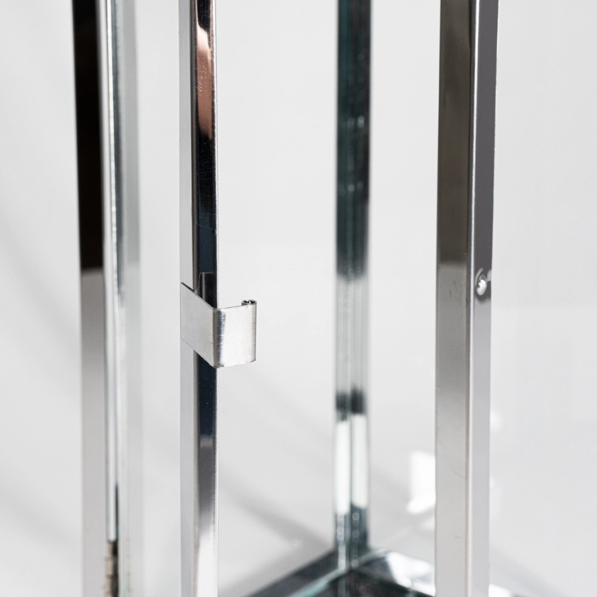 Декоративен фенер TOWER 29 см лъскав хром