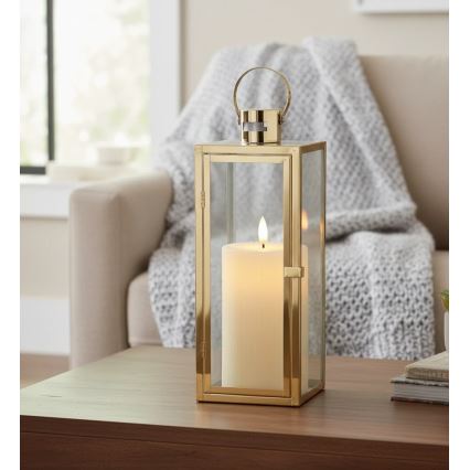 Декоративен фенер TOWER 29 см златист