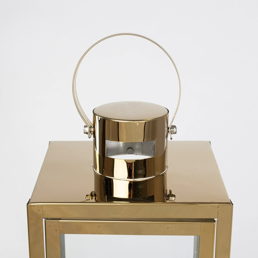 Декоративен фенер TOWER 38 см златист