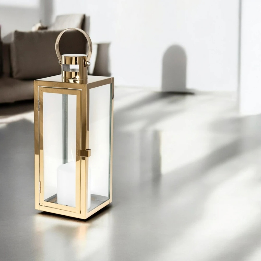Декоративен фенер TOWER 63 см златен