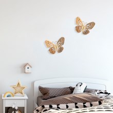Декорация за стена 32x29 см пеперуда метал