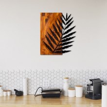 Декорация за стена 58x50 см листо дърво/метал