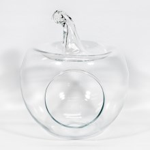 Декоративна стъклена ваза Apple прозрачна