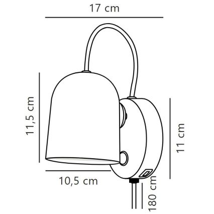 DFTP от Nordlux - Стенно насочващо осветително тяло с USB порт ANGLE 1xGU10/25W/230V бяло