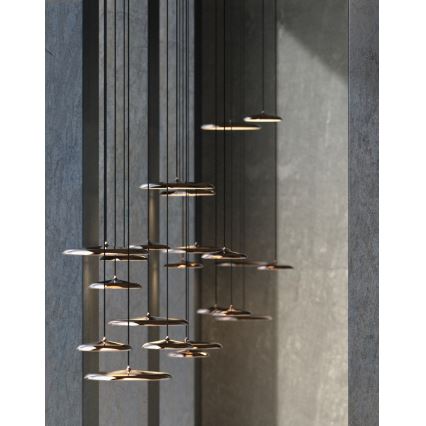 DFTP by Nordlux - LED Димируем пендел ARTIST LED/14W/230V Ø 25 см меден