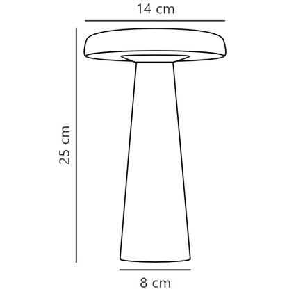 DFTP by Nordlux - LED Димируема екстериорна настолна лампа ARCELLO LED/2,8W/3,7V IP54