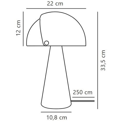 DFTP by Nordlux - Настолна лампа с регулируем абажур ALIGN 1xE27/25W/230V черен