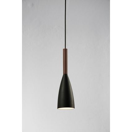 DFTP by Nordlux - Пендел PURE 1xE27/40W/230V Ø 10 см черен/орех