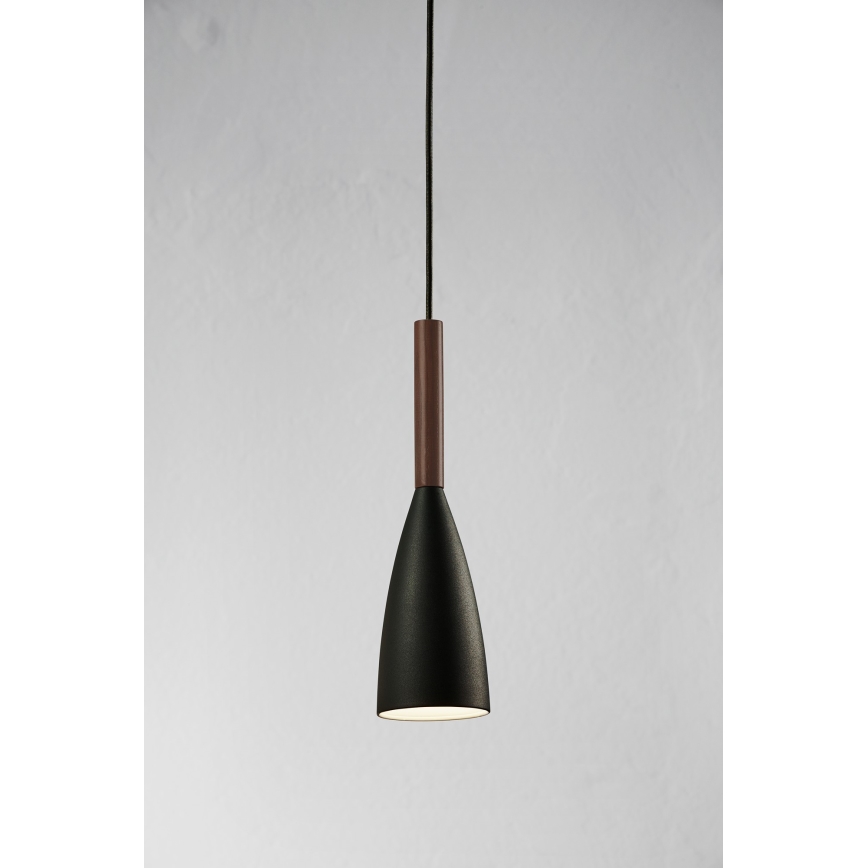 DFTP by Nordlux - Пендел PURE 1xE27/40W/230V Ø 10 см черен/орех
