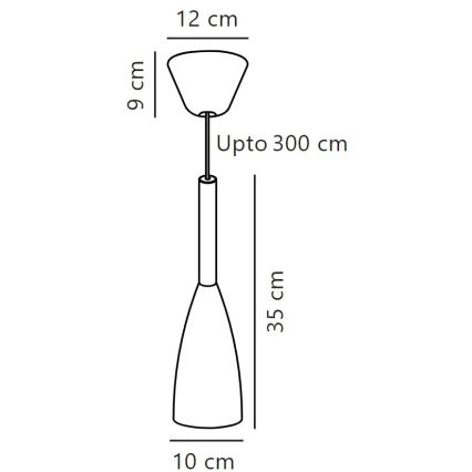 DFTP by Nordlux - Пендел PURE 1xE27/40W/230V Ø 10 см черен/орех